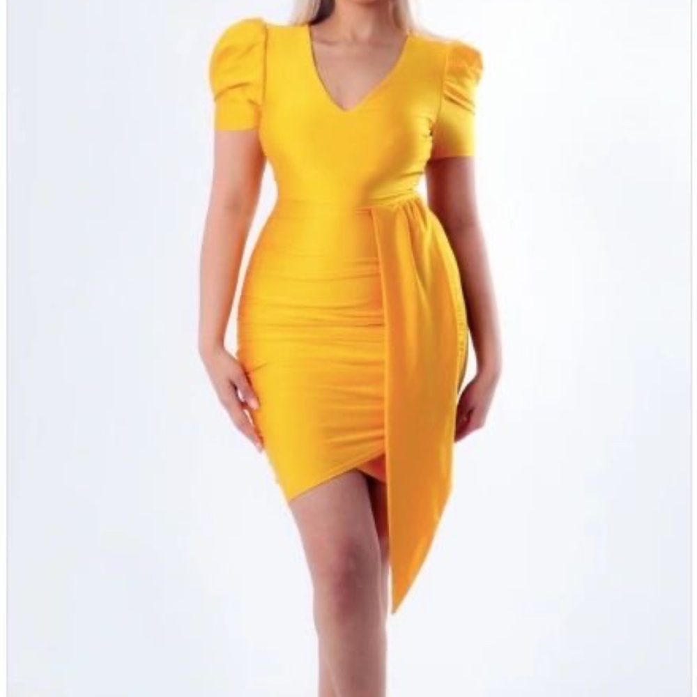 Puff Sleeve Bodycon Dress